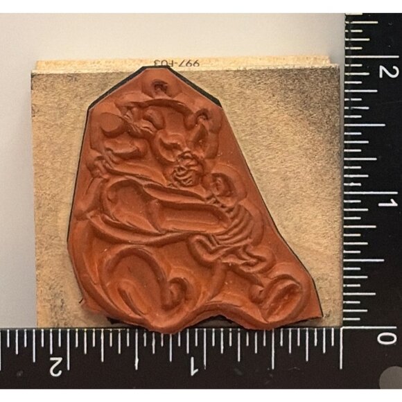 ALL NIGHT MEDIA DISNEY 997-F03 POOH I LOVE YOU WOOD MOUNTED RUBBER STAMP HUG - Picture 2 of 4